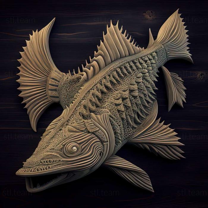 3D model Sturgeon  like loricaria catfish fish (STL)